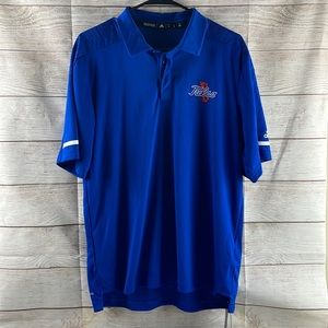 University of Tulsa Adidas Climalite short sleeved collared shirt 🔥NWT